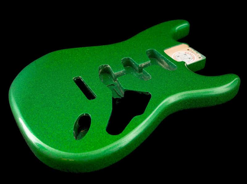 Tone Ninja Strat Body, Alder, Gloss Poly Sparkle Green image 1