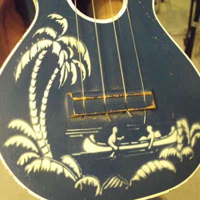 Harmony Ukulele Hawaiian 1950s Blue, All Original image 3