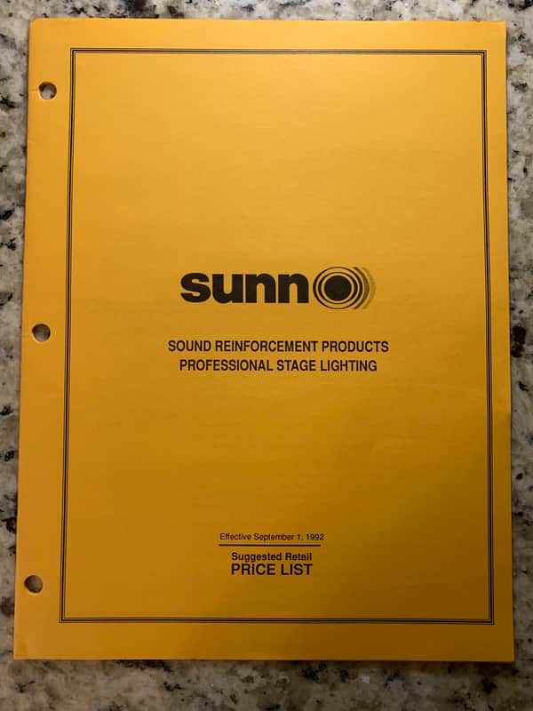 Sunn Sound Reinforcement Catalog 1991 Mixer Speakers etc image 1