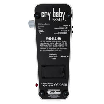 Dunlop 535Q-C Cry Baby Multi-Wah Guitar Effects Pedal, Chrome with Cables image 7