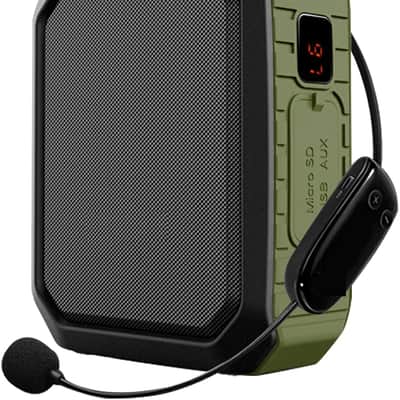 Voice Amplifier with Wireless Headset Mic - 18W 4400mAh Rechargeable Mini Pa System, Bluetooth 4.2, Waterproof IPX5 Portable Speaker for Teacher, Outdoors image 1