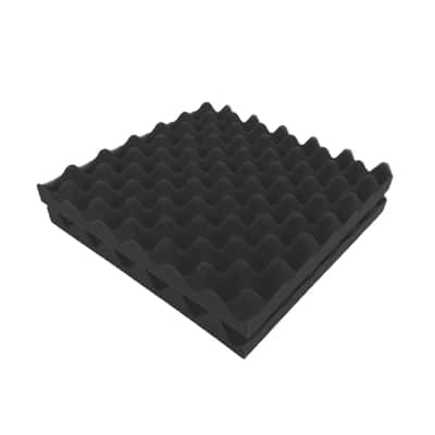 8-Pack Black Egg Crate Acoustic Foam Panels, 12" x 12" x 1.5" Sound Absorption Tiles for Studio & Room Treatment image 5