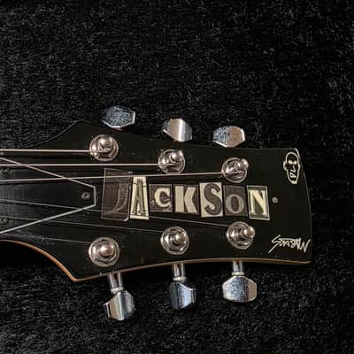 Jackson JJ4 Scott Ian MIJ JAPAN 2000 Black Tribal Tattoo Graphic LP JR Junior DC Anthrax Signature Pro Guitar with Killswitch and New ESP hard case image 16