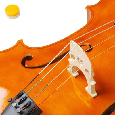 Cello 4/4 Full Size Natural Color BassWood for School Natural Color With Bag image 7