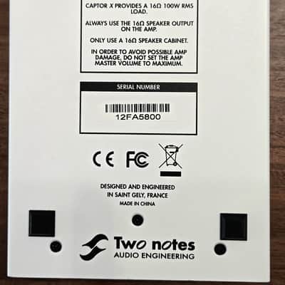 Two Notes Torpedo Captor X 16ohm Stereo Reactive Load Box / Attenuator 2020 - White image 5