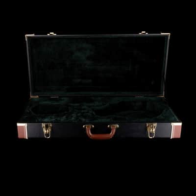 Used Epiphone F-Style Mandolin Case Black with Green Interior image 2