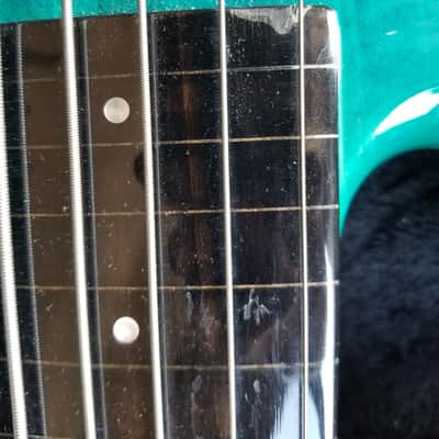 Pedulla MVP-6 Hexabuzz Fretless 6 String Left-Handed 1993 Green/Blue image 10