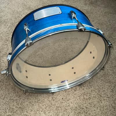 Pearl Export 22x8" gong drum - 1980's - Blue lacquer image 1