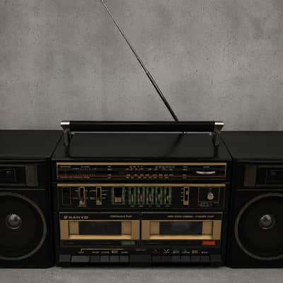 Vintage Sanyo C-35 Boombox Fully Working Cassette Player AM/FM Radio 1980s Retro Stereo Ghettoblaster Japan image 5