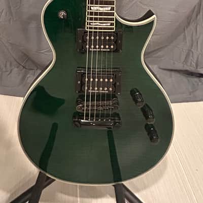 ESP LTD EC-1000 Deluxe – See Thru Green Flame Maple – Made in Korea - 2017 image 2