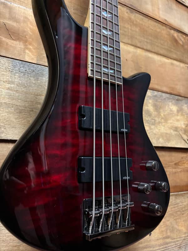 Schecter Stiletto Extreme 5 Bass Black Cherry image 1