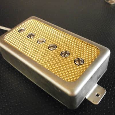 Q pickups Humbucker Sized P90s Set GOLD FOIL Raw cover PAF Fits Gibson Epi Greco Ibanez P90 Tone image 10