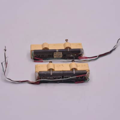 Vintage 1970s Dimarzio PAF JAZZ BASS Pickups Fender Guitar Patent Applied For Set 1980's image 9
