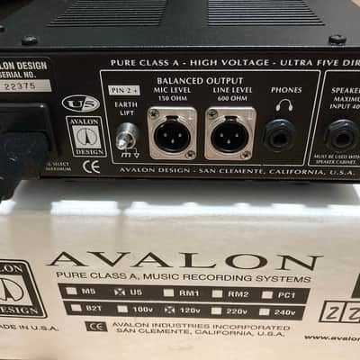 Avalon U5 Direct Box / Instrument Preamplifier Used 2 Times MINT! image 2