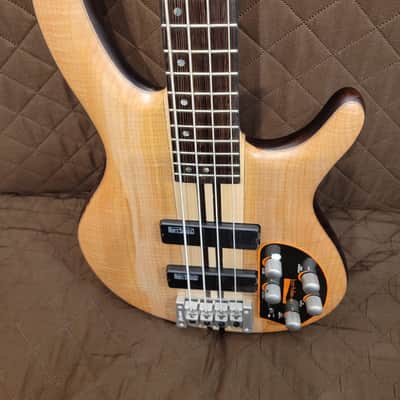 Cort A4PLUSFMMHOPN Neck Thru Construction Mahogany Body 4-String Electric Bass Guitar w/Hard Case image 6