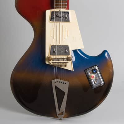 Wandre  Avalon Rock Oval Solid Body Electric Guitar,  c. 1963, original chipboard soft shell case. image 3