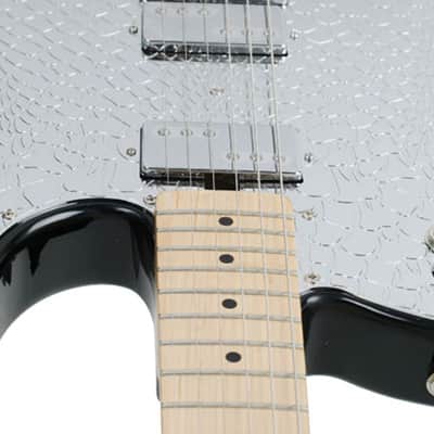 Spear RT-ST Steel Top Electric Guitar Snake Skin Telecaster Mirror Unique Design image 7