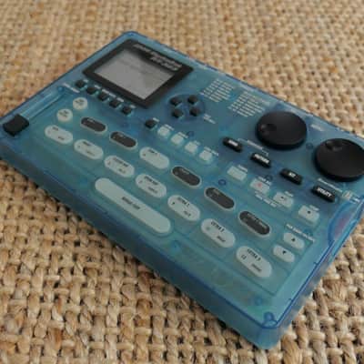 Zoom RhythmTrak RT-323 Drum Machine Transparent Blue w/ Power Supply