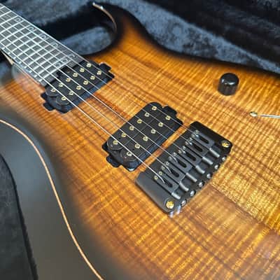 Schecter USA Custom Shop Sunset Extreme Exotic 6 Flamed Koa Electric Guitar - Tabacco Sunburst image 13