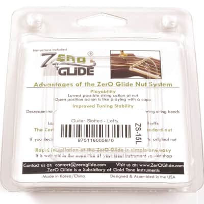 Genuine Zero Glide ZS-15L Slotted nut replacement system for Lefty Guitars image 2