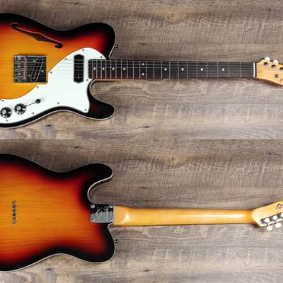 MyDream Partcaster Custom Built - Thinline Sunburst Freeway Charlie Christian image 1