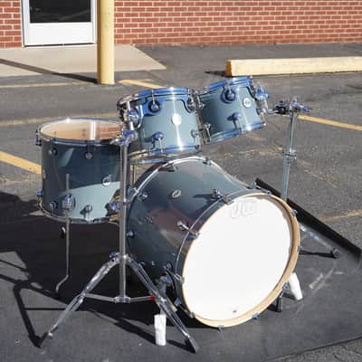 DW Design Series Steel Gray  Lacquer 4pc Maple Shell Pack |Drum City Store Demo image 1
