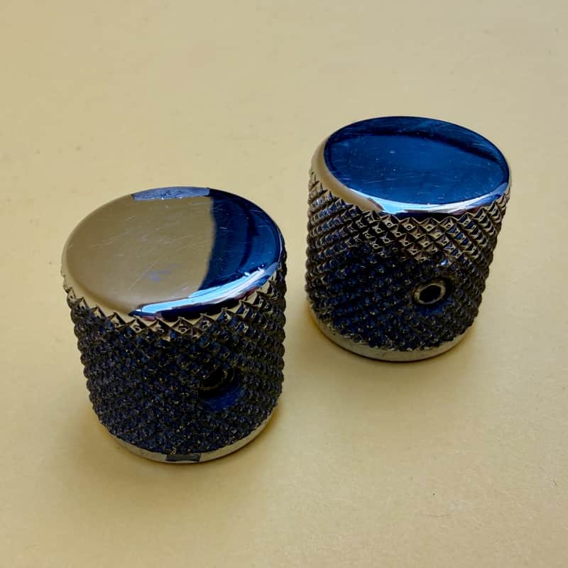 1975 Fender Precision Bass Knobs (Pair) Chrome image 1