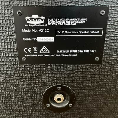 Vox V212C Custom 2x12" Guitar Speaker Cabinet 2010s - Black image 8