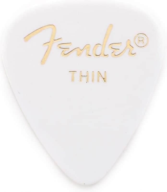Fender 351 Shape Premium Picks Thin White image 1