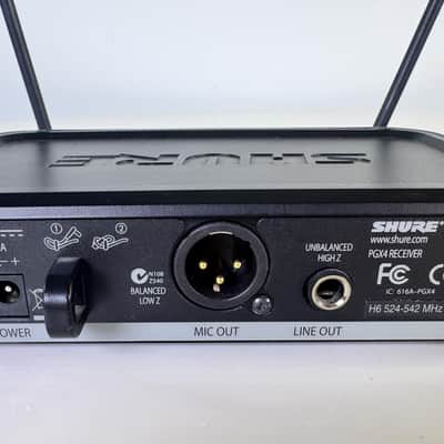 Shure PGX4 Wireless Receiver H6 524-542 MHz with Power Supply image 3