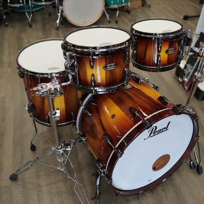 Pearl Limited Edition Masters Maple/Gum 4-Piece Shell Pack 10/12/16/22 (Gloss HoneyBurst over Brazilian Saman) image 2