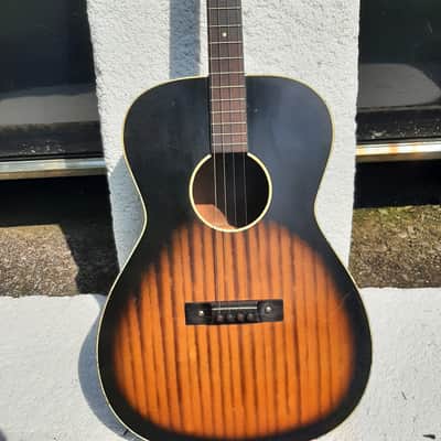 Harmony Stella Tenor Guitar, 1960's, Sunburst, Wavery Tuners, Case image 5