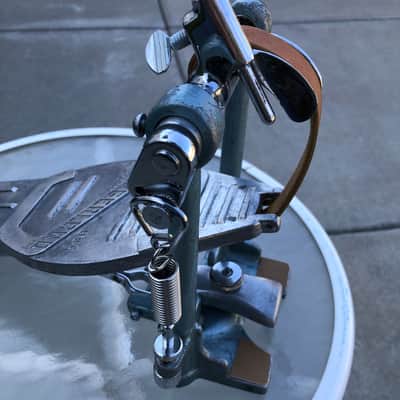 COOL & QUIET! Refurbished Vintage Slingerland Tempo King bass drum pedal leather strap for set kit w/ Ludwig beater image 3