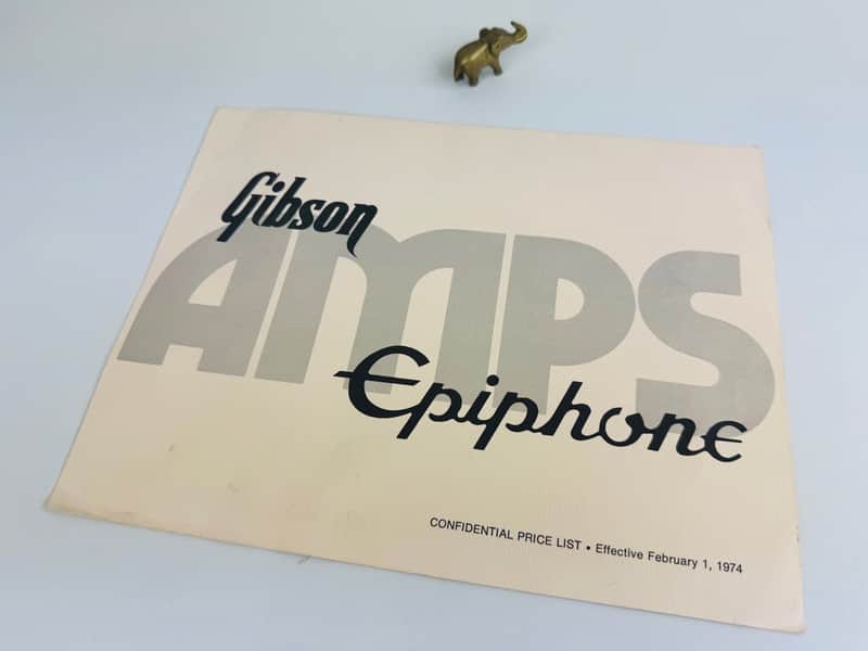 Epiphone Amplifier Confidential Price List 1974 image 1