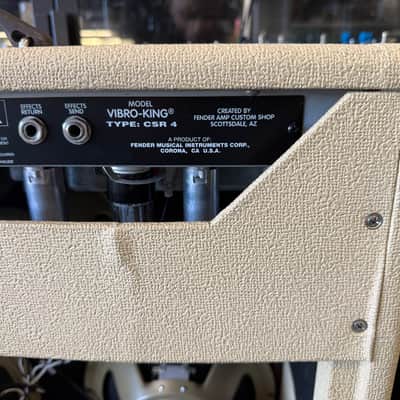 Fender Vibro-King 60-Watt 3x10" Guitar Combo Amp- USA-2001 - Blonde w/Supro BD10 speakers image 14
