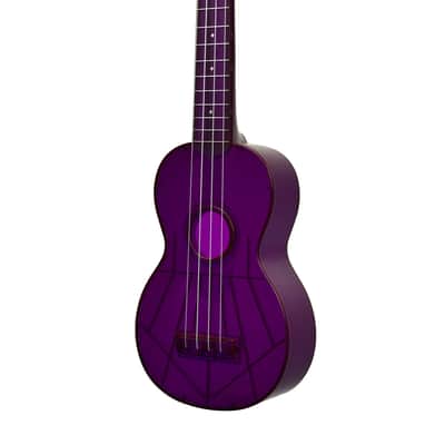 Kala KA-SWF-PL Waterman Soprano Ukulele - Fluorescent Purple Gloss w/ Hard Case image 4