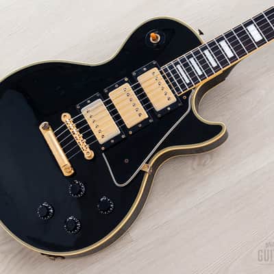 1989 Burny Black Beauty Custom '57 Model RLC-65 3 Pickup w/ VH-3 Pickups, Japan Fernandes image 1