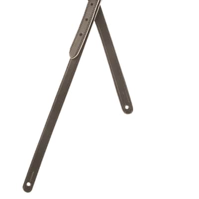 Genuine Gretsch Logo Vintage Leather Adjustable Guitar Strap (Black) image 3