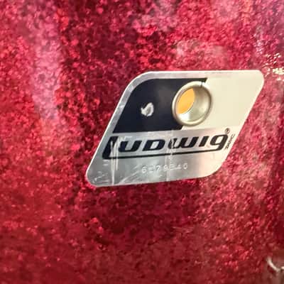 Ludwig Late 80's Early 90's - Red Sparkle USA 11x12 & 12x13 image 2