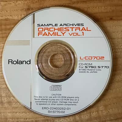 (17892) Roland Orchestral Family Vol 1 & 2 CD ROM for S-750 S-770 L-CD702 image 2