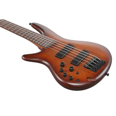Ibanez SR505A SR Standard Left Handed 5-String Electric Bass - Mahogany Brown Burst image 5