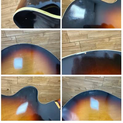 Gretsch 6124 Single Anniversary Hollow Body Guitar 1961 - Shaded Golden Sunburst w/non orig hard case image 22