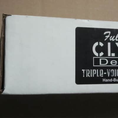 kind of lightly handled genuine Fulltone EMPTY BOX & printout copy of paperwork ONLY for Clyde Deluxe pedal (NO pedal) 2010s (specifically 2019) white box with black & white labels image 8