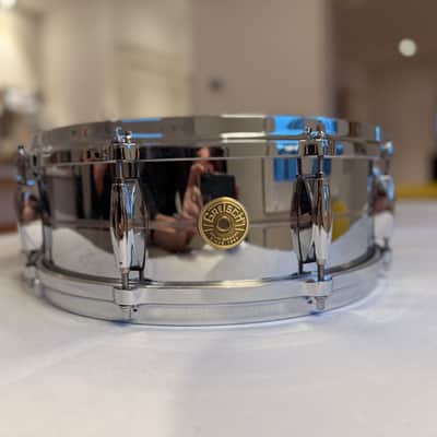 Like New! Gretsch G4160 USA Custom Chrome Over Brass 5x14" 8-Lug Snare Drum image 8