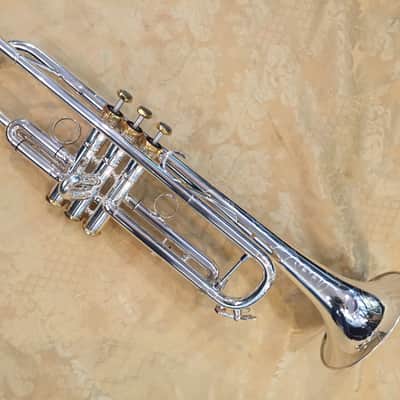 Musikwerks NEW Pro Trumpet-Solid Silver Leadpipe-Silver Plated-One Piece Bell-NICE! image 1