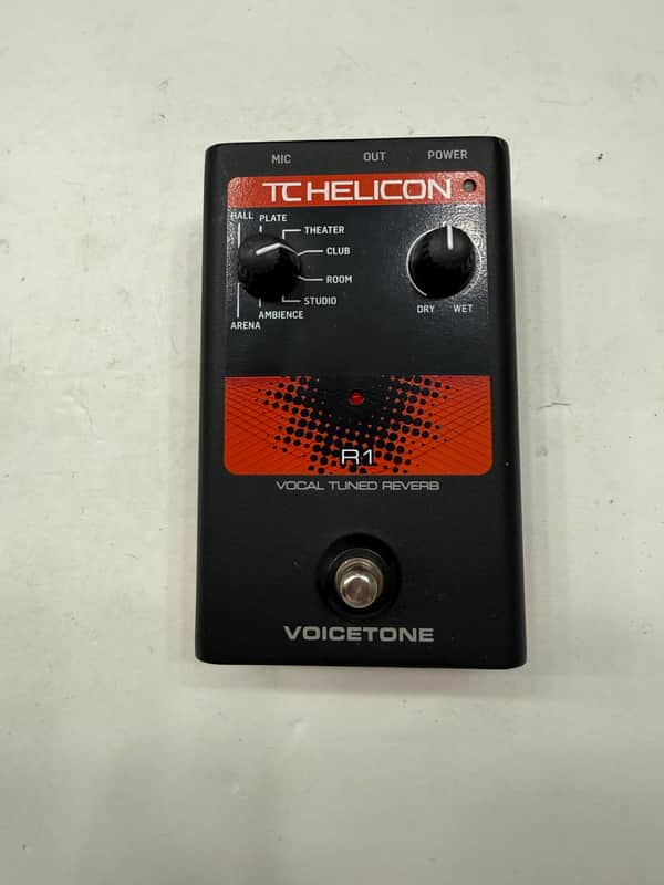 TC Helicon Voicetone R1 Vocal Tuned Reverb Effect Processor Pedal + Power Supply image 1