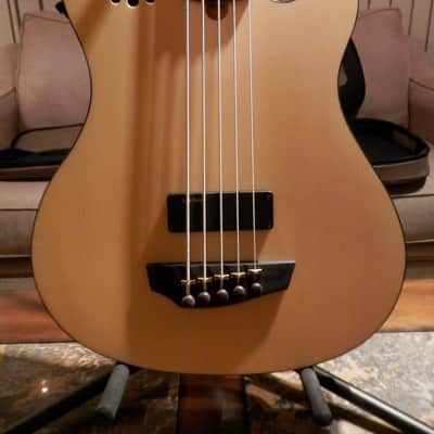 Godin A5 Ultra Electric/Acoustic 5 string bass 2013 Natural Satin image 2