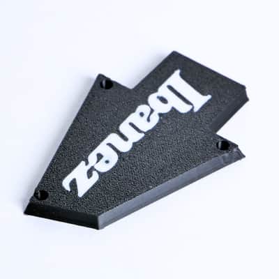 Custom Ibanez Truss Rod Cover for RG & JEM – Classic Logo (White & Black) image 8