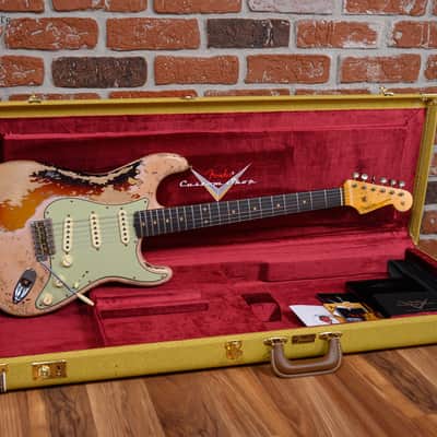 Fender Custom Shop W22 ‘59 Stratocaster Super Heavy Relic Aged Dirty Shell Pink over Chocolate 3-Tone Sunburst 2024 w/OHSC image 2