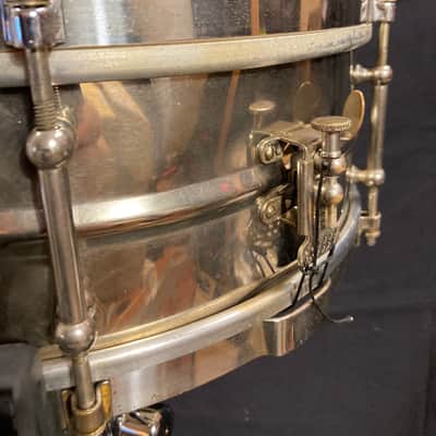 Slingerland 1930s - 5x14" Nickel Over Brass 6 Tube Lug Snare Drum image 4